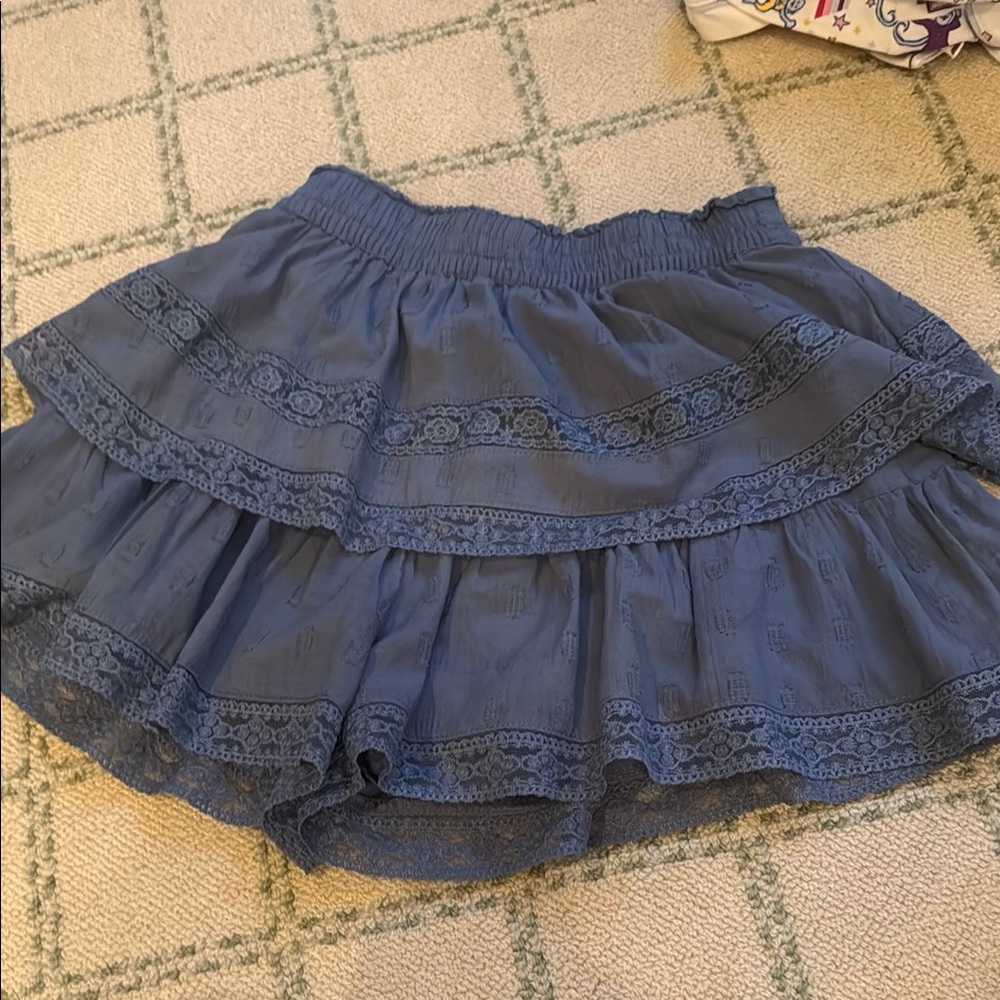 Altar'd State Blue Bubble Mini Skirt